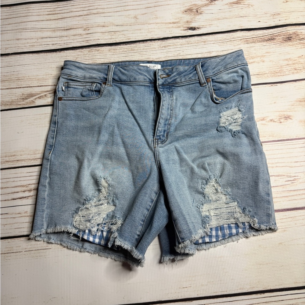 Judy Blue Light Blue Distressed Jean Shorts
